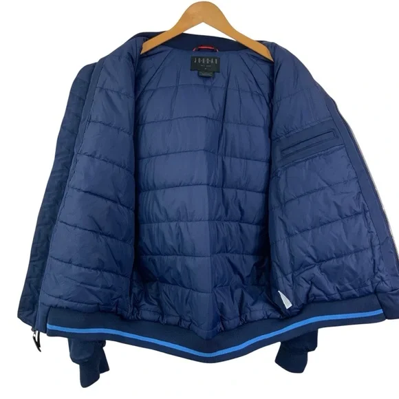 JORDAN Air Jordan Wings MA-1 Bomber Jacket Jumpman Insulated Navy Blue - Picture 7 of 16